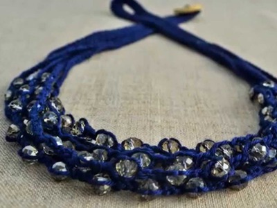 Crochet beaded necklace