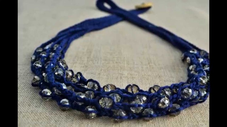 Crochet beaded necklace
