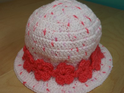 Crochet Girl's Hat From 3 to 6 Years Old With Matching Dress