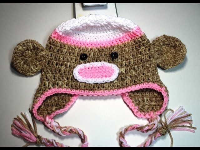 #Crochet sock monkey beanie  - video 2 (final)