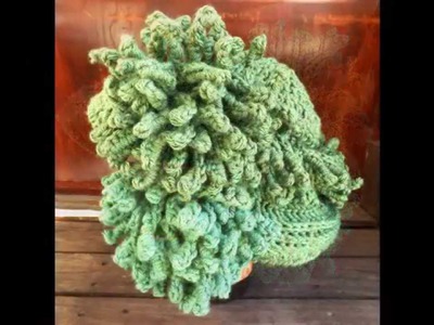 DERBY Unique Womens Crochet Wide Brim Crochet Hat in Sage Green