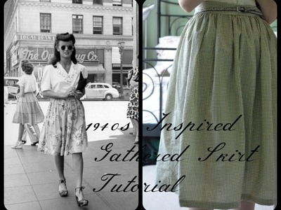 DIY 1940s Inspired Gathered Skirt Sewing Tutorial