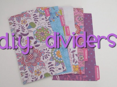 DIY Dividers for your Personal Filofax Organiser or Planner