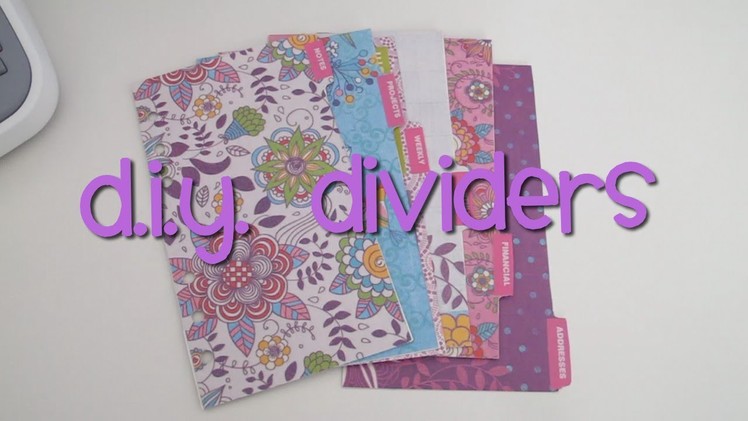 DIY Dividers for your Personal Filofax Organiser or Planner