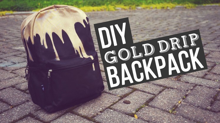 ✂ DIY Gold Drip Backpack