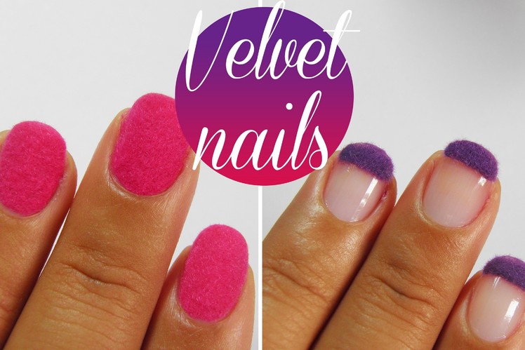 DIY How to: Velvet Flock texture nail art tutorial