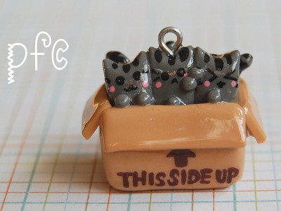 DIY This Side Up ⇧ Pusheen Cats Polymer Clay Charm Tutorial