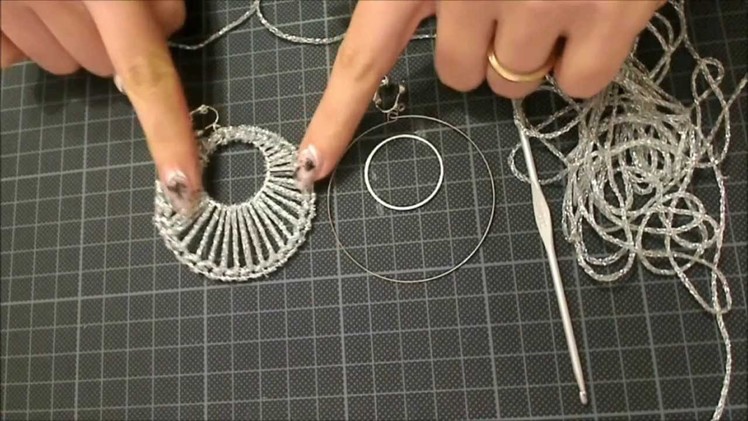 DIY tutorial orecchino a cerchio doppio uncinetto argento gioielli fai da te facile e semplice
