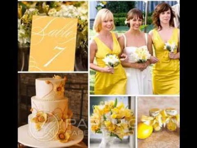 DIY Yellow wedding decorating ideas