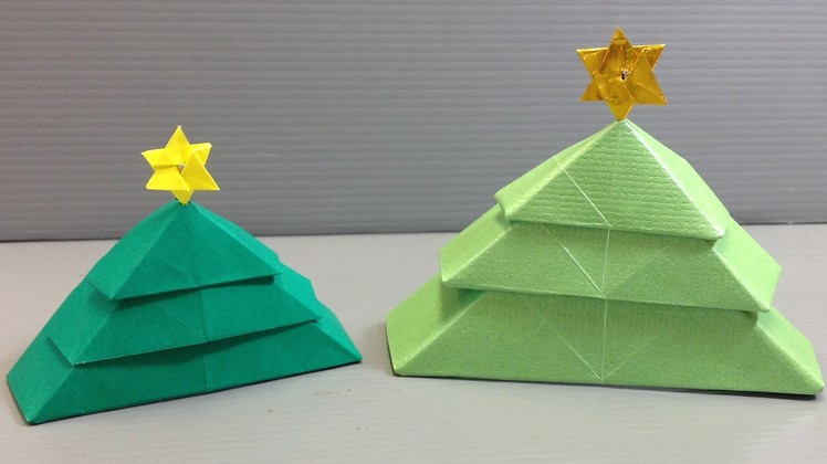 Easy Origami Simple Christmas Tree with Star