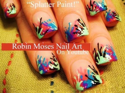 Easy Paint Splatter Nails