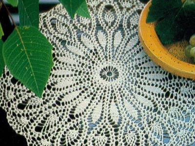 Gráficos para tejer mantel.tapete con motivos piña a crochet