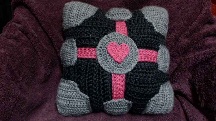 How to Crochet Companion Cube Pillow P1