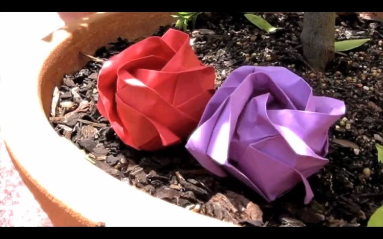 How to Make an Origami Rose (Kawasaki)