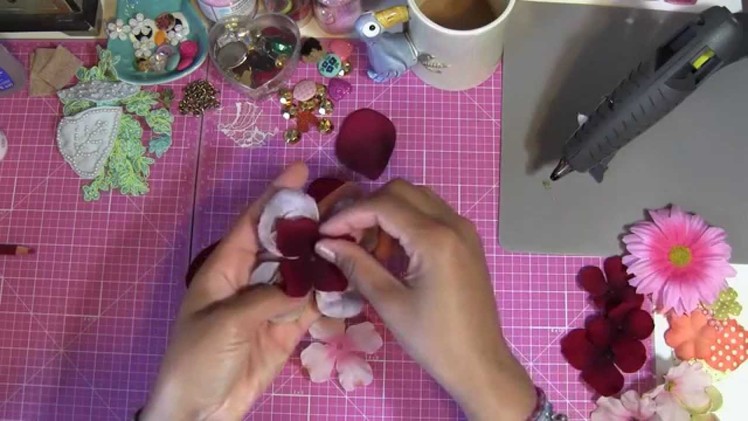 How to Make Prima Flowers - DIY Floral Scrapbook Embellishments