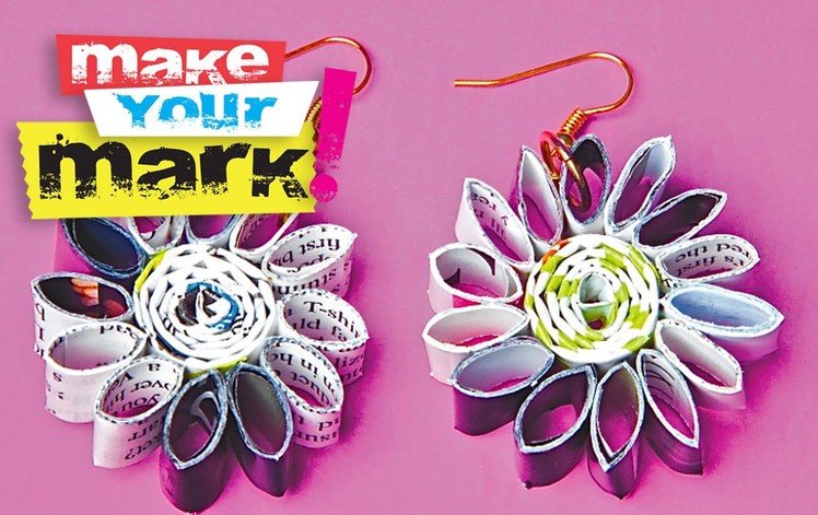 How to make recycled magazine page earrings: Fashion DIY