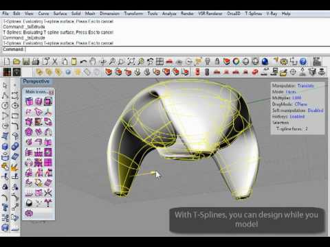 Introduction to T-Splines: modeling an egg holder
