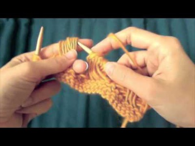 Knitting - crosshatch stitch, or right inside-out cross (RioC) tutorial