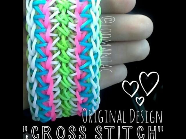 New! Cross Stitch Bracelet on Rainbow Loom