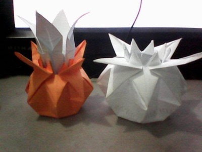 Origami pumpkin Vase(Jarron)