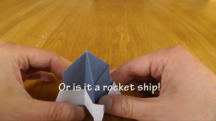 Origami Transformations- a frog transforms into a rocket ship,a lunar lander and a cup