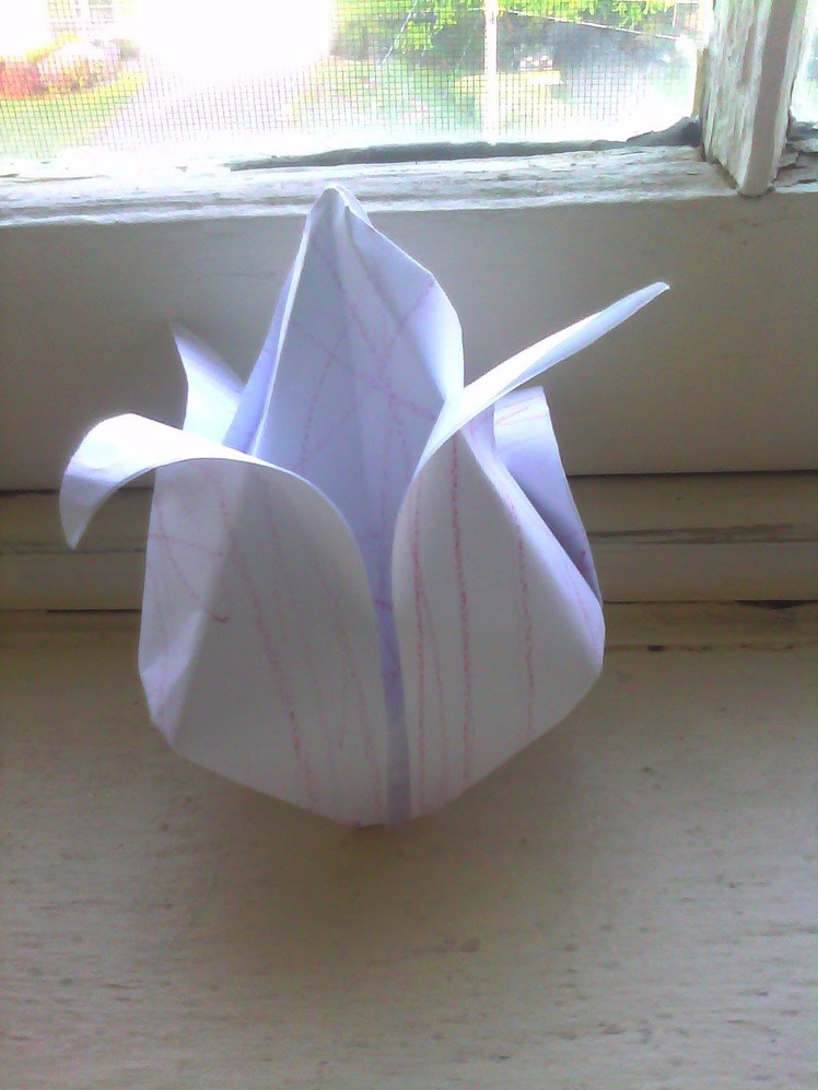 Origami Tulip (Traditional) for Mothers' Day