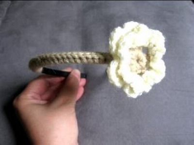 Petite Flower Headband - Crochet tutorial