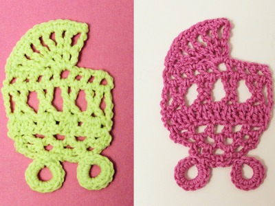 Pram crochet motif tutorial