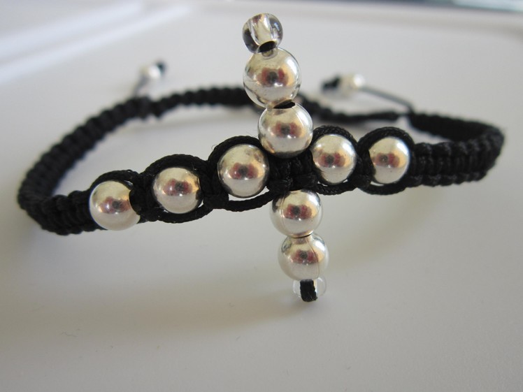 Shamballa Bracelet with Metal Beads . Шамбала Браслет . Tutorial . Как сделать браслет .