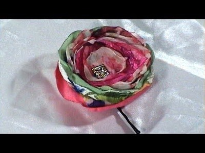 Simple and Charm Fabric Flower from Scraps, Bobby pin, Tutorial, DIY