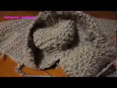 Сокращение петель вязания верхнего донышка шапочки. Reduction loop knitting caps bottoms .