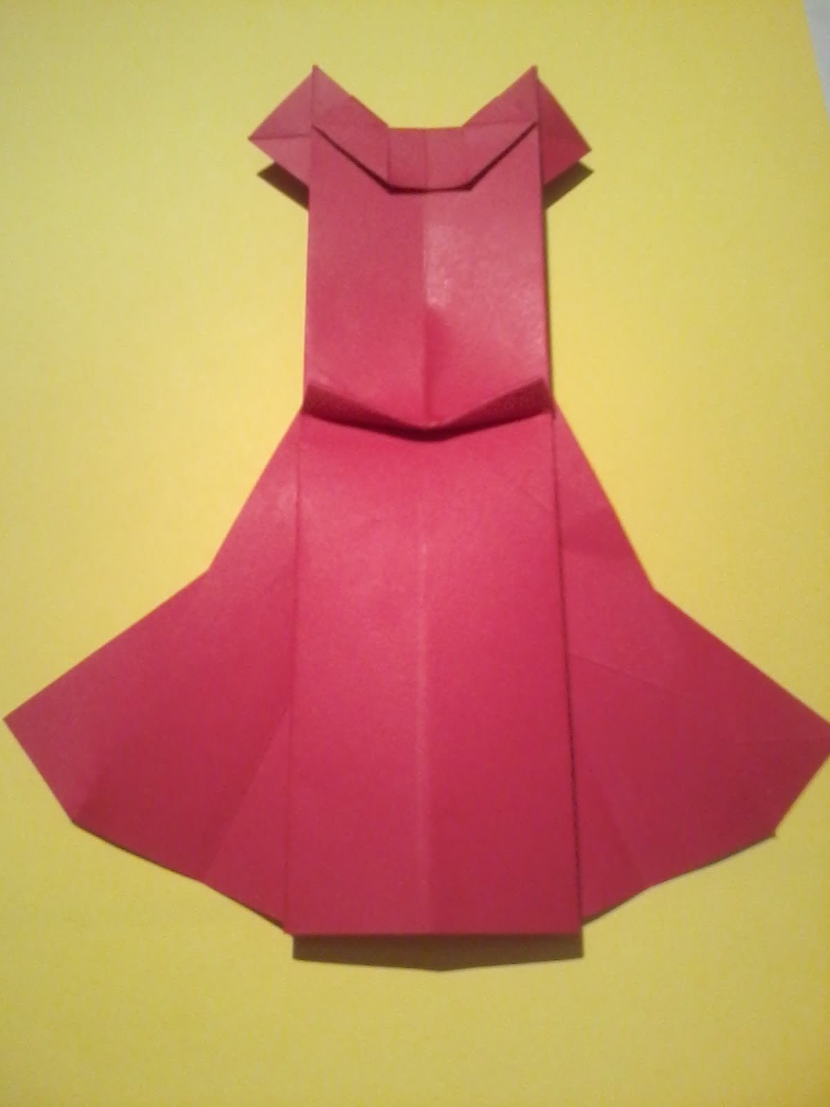 Tuto origami: la robe