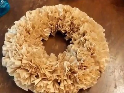 VEDA: Day 11! DIY Coffee Filter Wreath