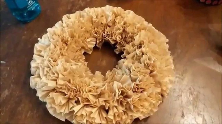 VEDA: Day 11! DIY Coffee Filter Wreath