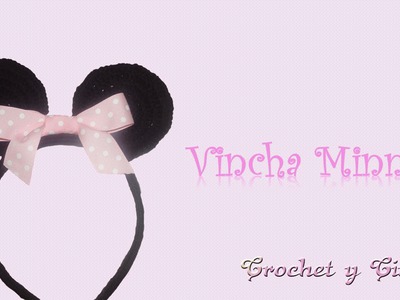 Vincha tejida a crochet - Minnie Mouse