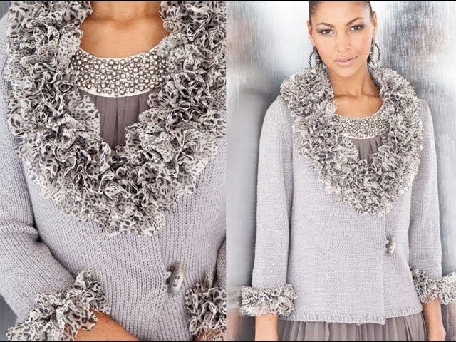 #9 Ruffle Wrap Cardigan, Vogue Knitting Early Fall 2012