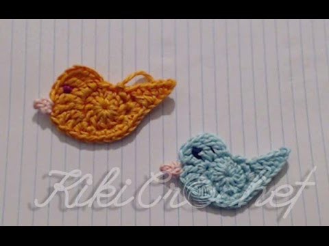 Πλεκτο Απλικε Πουλακι. Crochet Bird Applique Tutorial