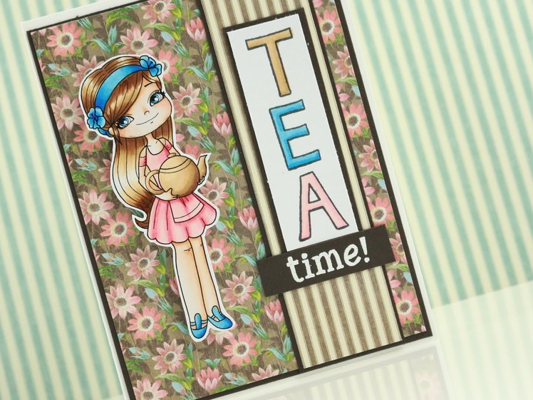 Charlie with teapot - Copic Coloring and Card Tutorial Craft 1080p