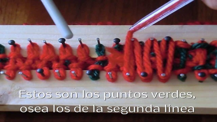 Como tejer cojín navideño con lana Parte 1 (How to do a Christmas knitting wool pad Part 1)