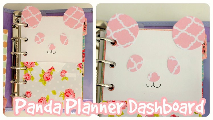 DIY Cute Filofax Planner Panda Dashboard