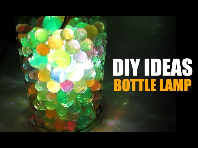 DIY Ideas - How to Make Bottle Lamp, Recycled Bottle Lamp, Room Decor Ideas, Home Decor Ideas,
