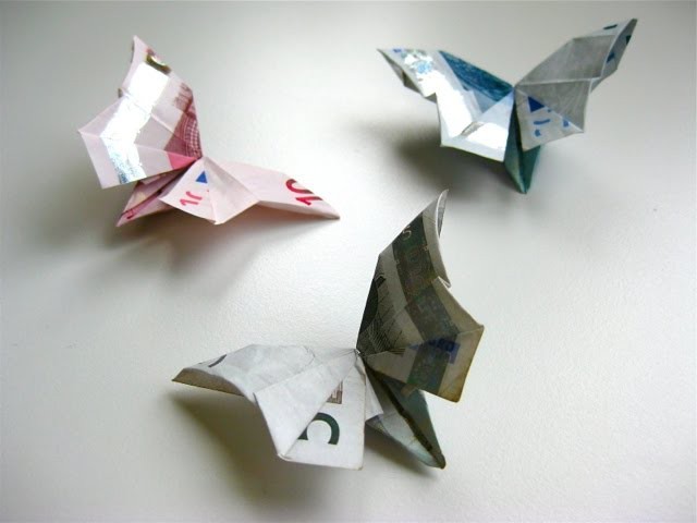 DIY Origami Geldschein Schmetterling