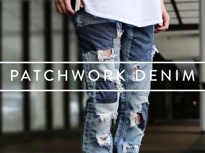 DIY Patchwork Denim Jeans