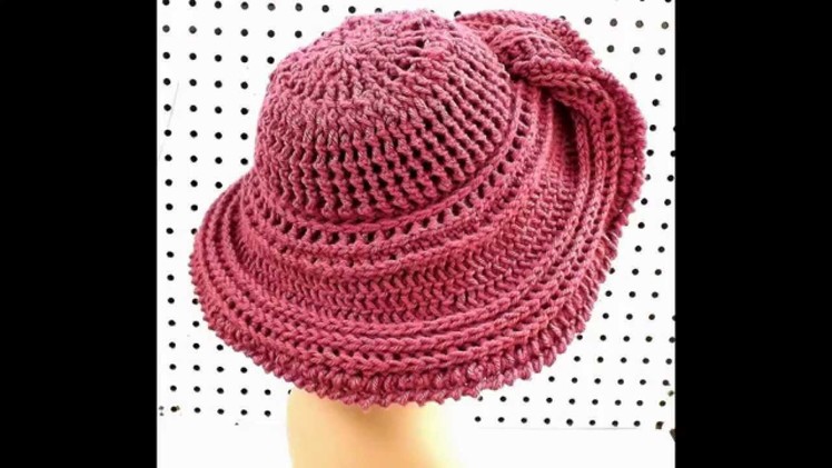 FRONTIER Unique Crochet Wide Brim Hat, Old Rose Pi