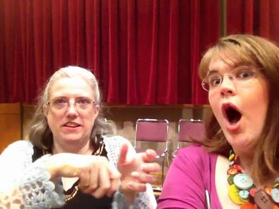 GoodKnitKisses and BethinTx1 meet at DFW Fiber Fest 2012