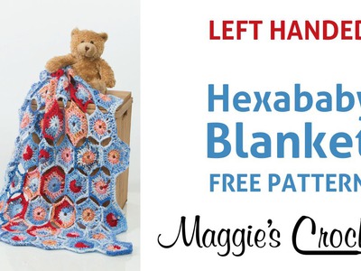 Hexababy Afghan Free Crochet Pattern - Left Handed