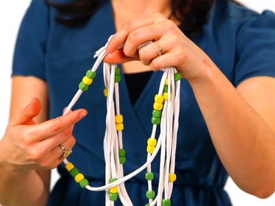 How to Add Beads to a T-Shirt Necklace | No-Sew Crafts