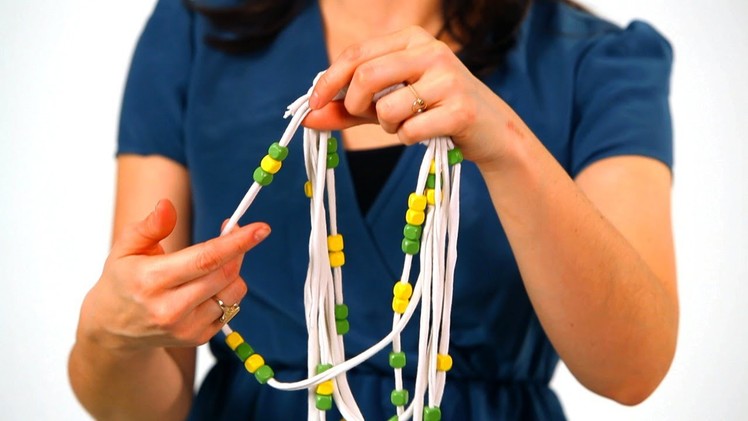 How to Add Beads to a T-Shirt Necklace | No-Sew Crafts