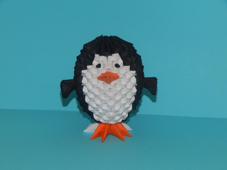 How to make 3D Origami Penguin (small)