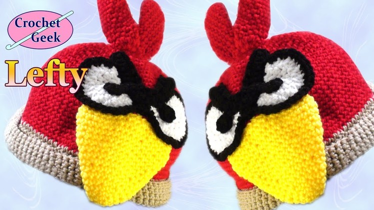 How to Make a Angry Bird Crochet Hat - Left Hand Version Crochet Geek